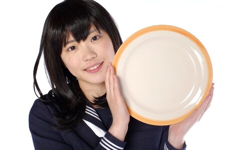 Female student dish photo