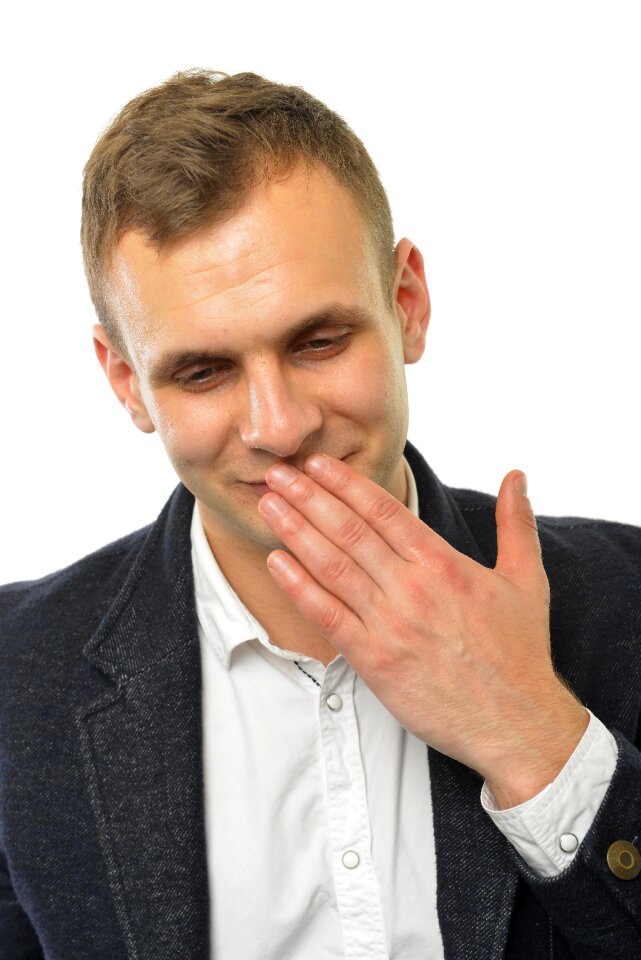 Man portrait laugh