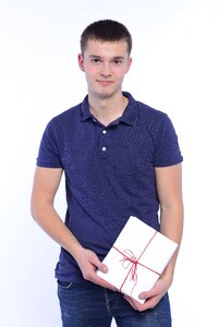 Man portrait gift book photo