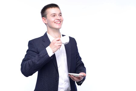 Man portrait coffee