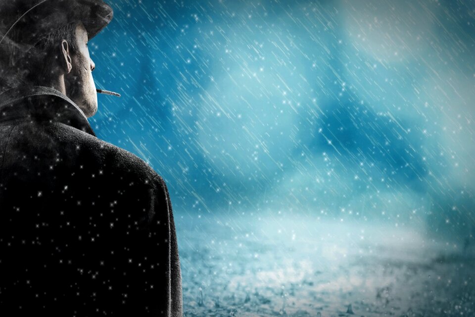 Man rain