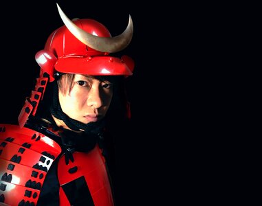 Samurai man portrait