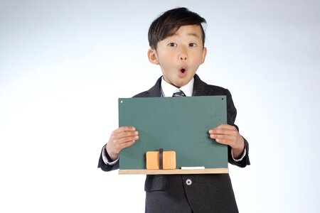Schoolboy child blackboard