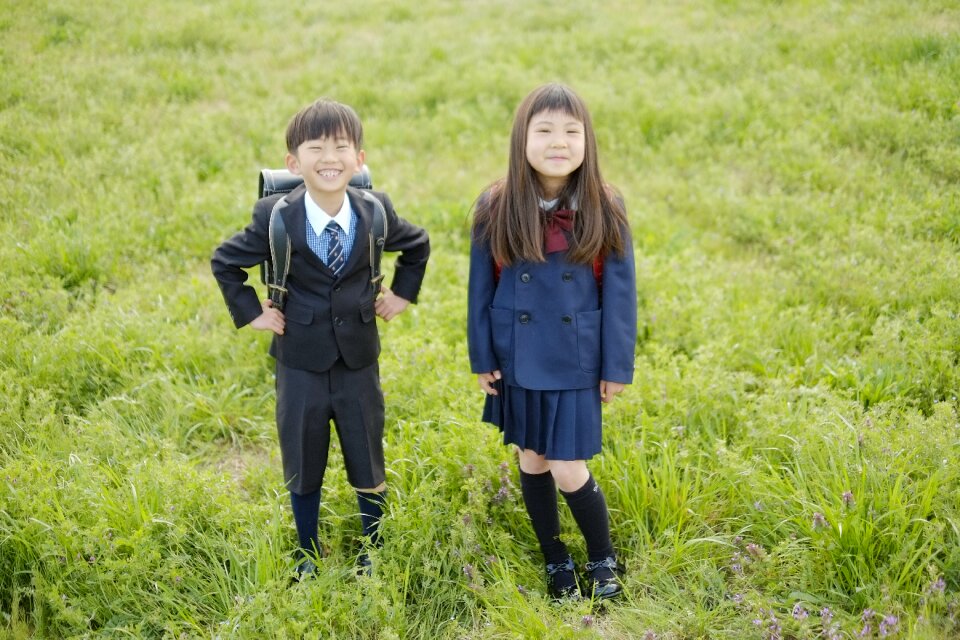 Schoolboy schoolgirl children