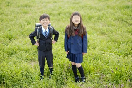 Schoolboy schoolgirl children