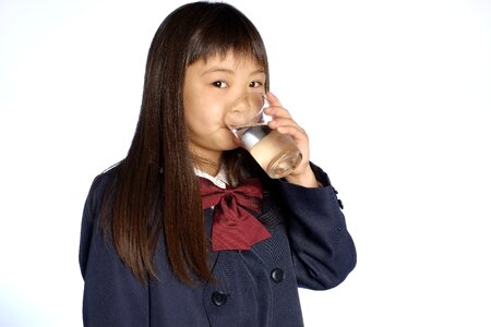 Schoolgirl water drink