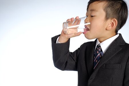 Schoolboy water drink
