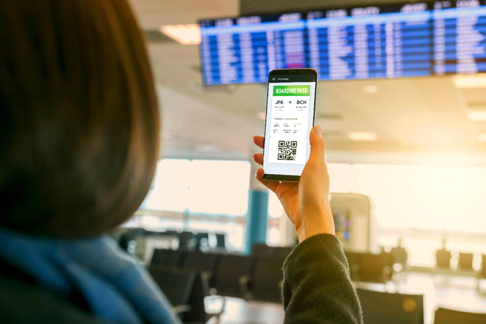 Smartphone boarding pass