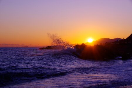Sunrise coast sea photo
