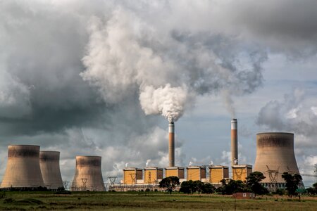 Thermal power station smoke photo