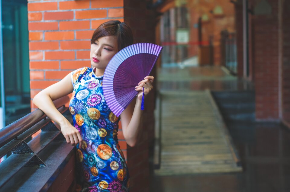Woman cheongsam portrait