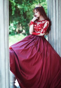 Woman girl dress portrait photo