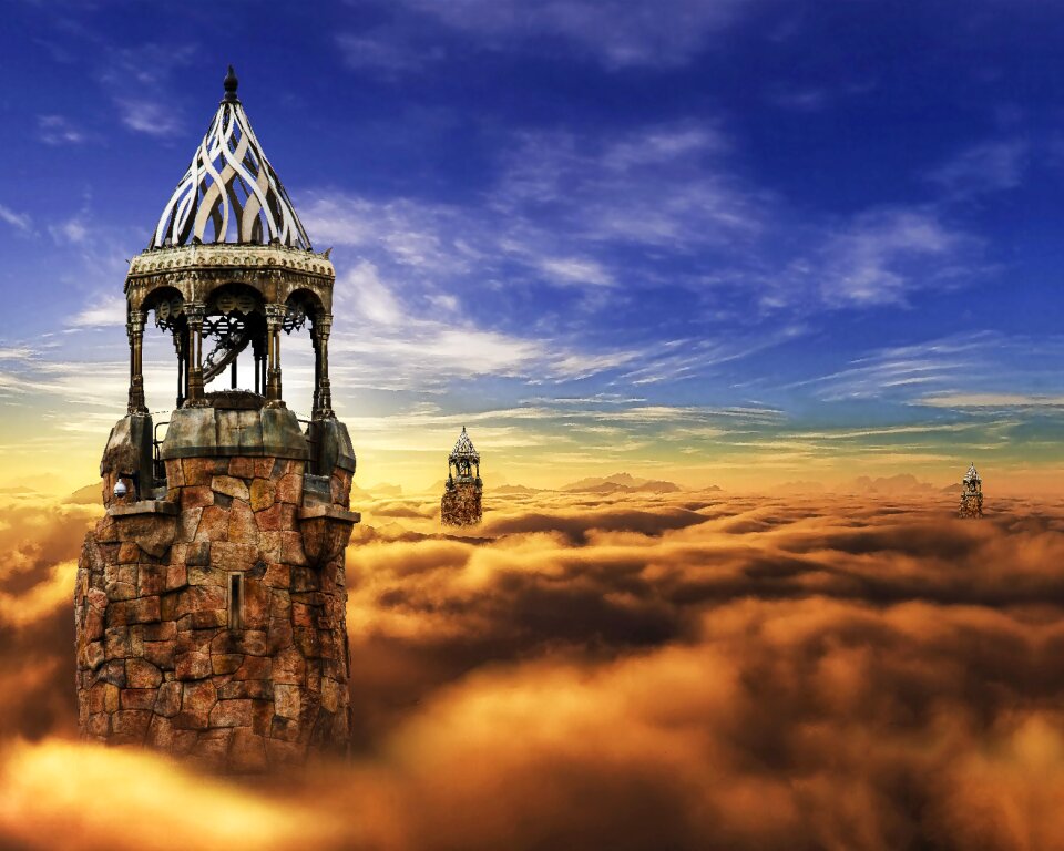 Town sea of clouds