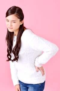 Woman girl low back pain