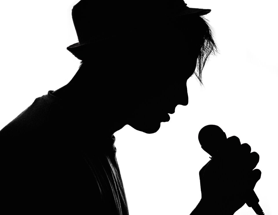 Vocalist singer silhouette