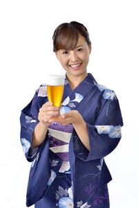 Woman girl portrait beer