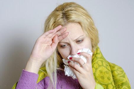 Woman cold sick photo