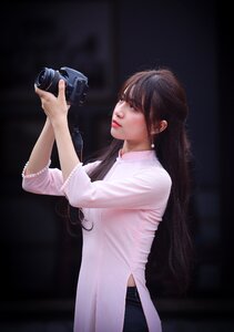 Woman girl portrait camera