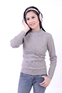 Woman girl music headphone