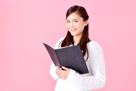 Woman girl portrait file folder