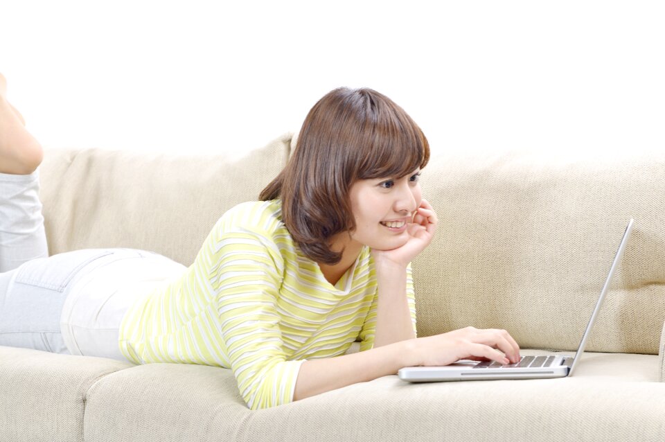Woman girl laptop computer