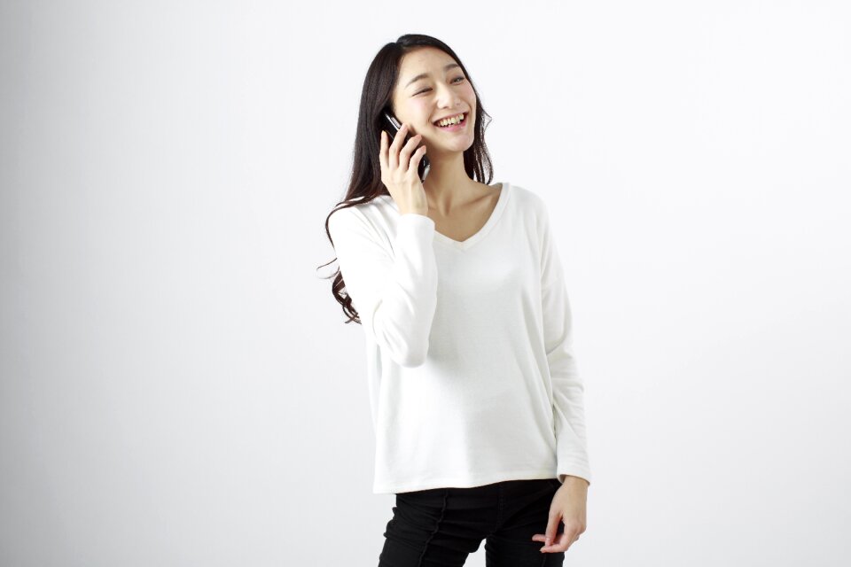 Woman girl portrait laugh