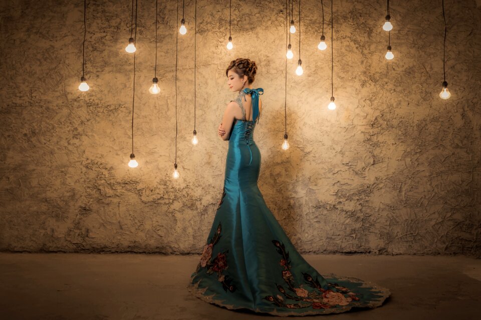 Woman girl portrait dress