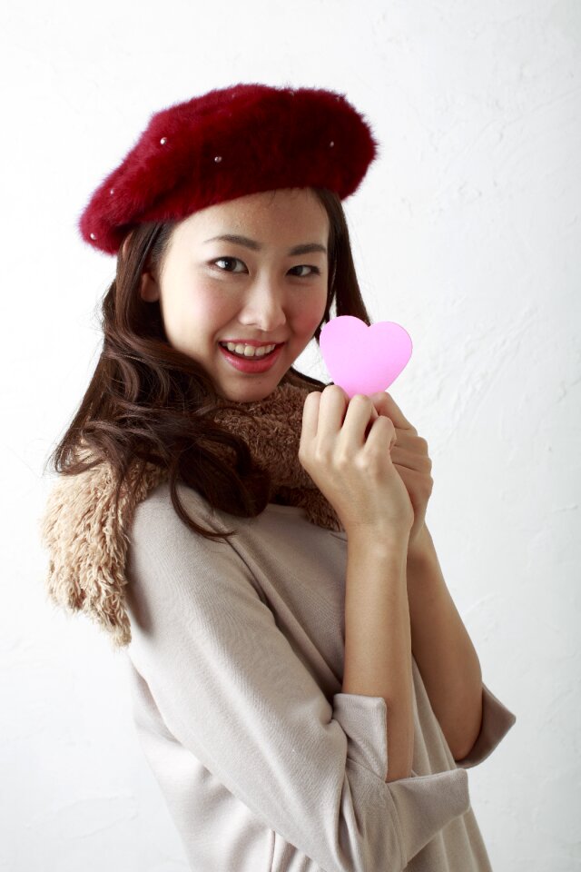 Woman girl portrait heart