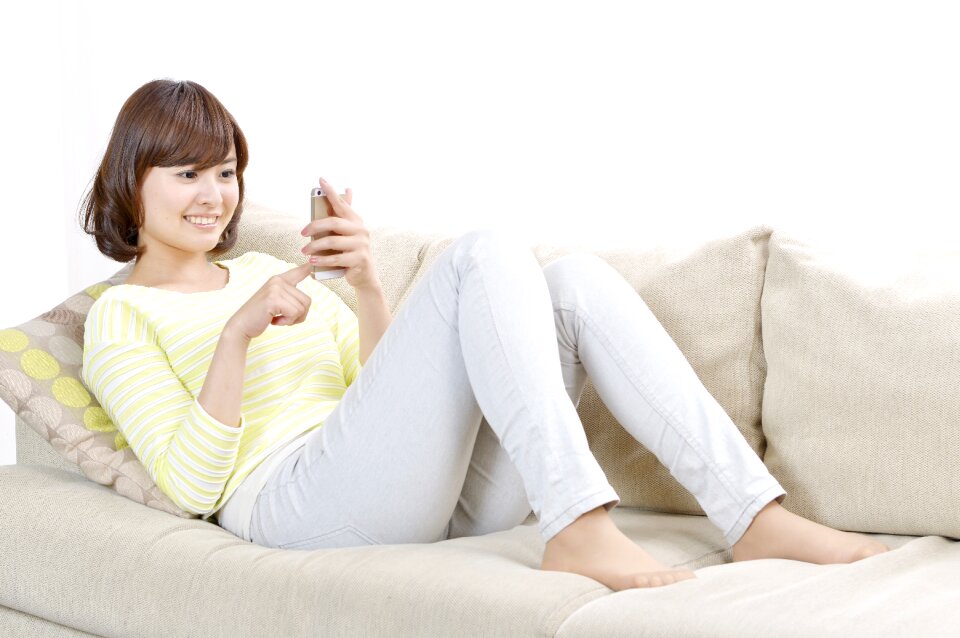 Woman girl smartphone