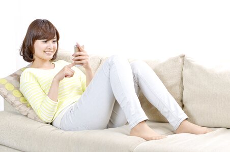 Woman girl smartphone photo