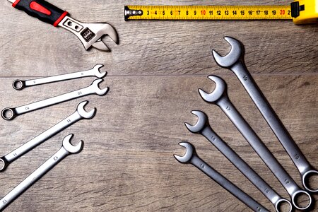 Wrench tool tape measure photo