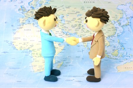 World map business dolls