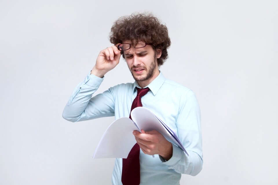 Business man documents