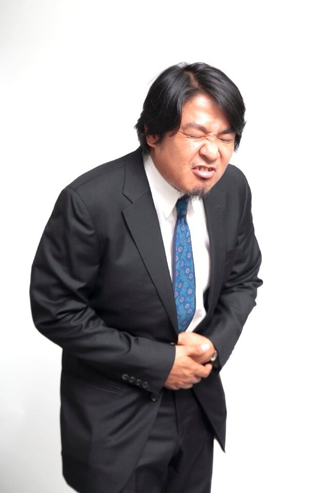 Business man stomachache