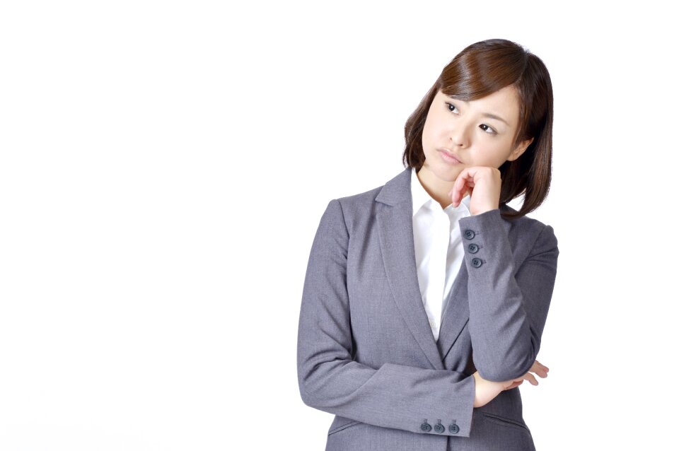 Business woman thinking