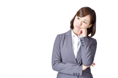Business woman thinking