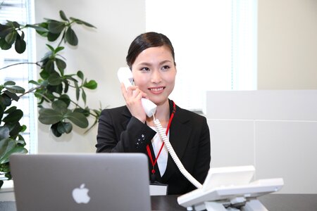Business woman phone