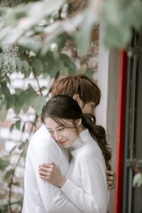 Couple hug photo