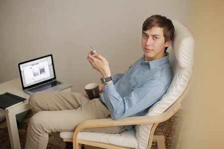 Man portrait smartphone