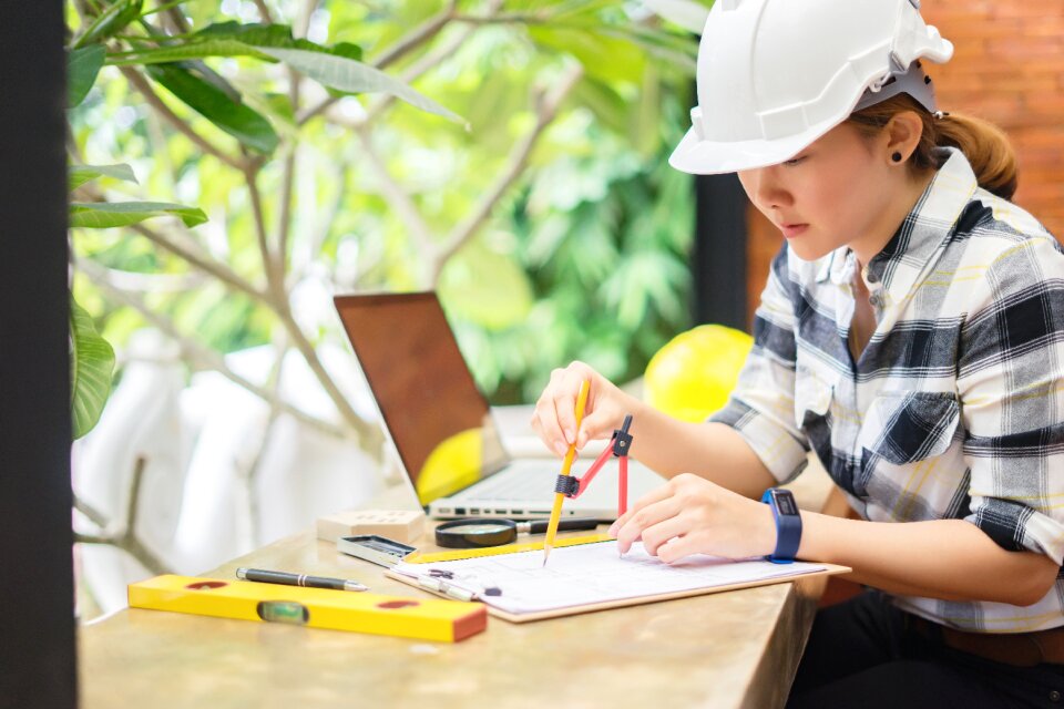 Woman girl architect