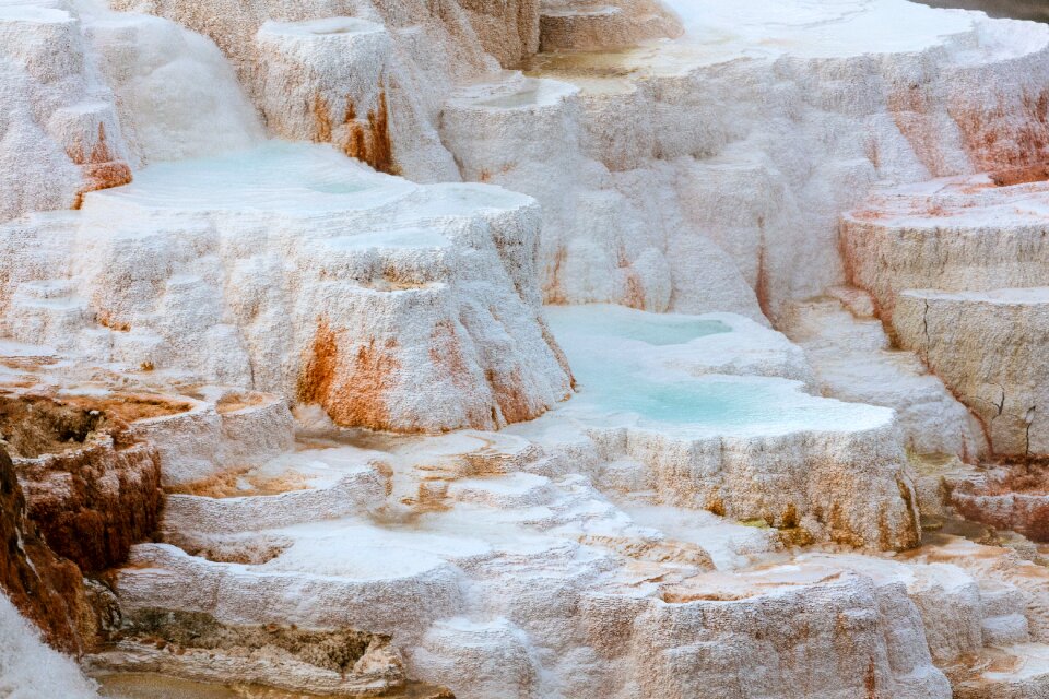 Travertine terraces