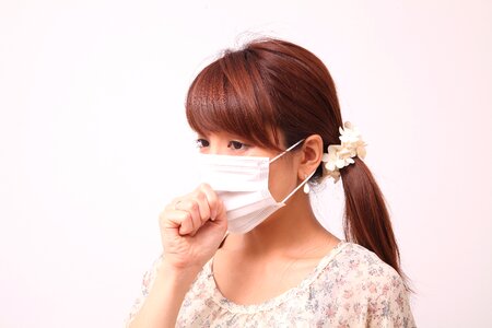 Woman cold cough photo