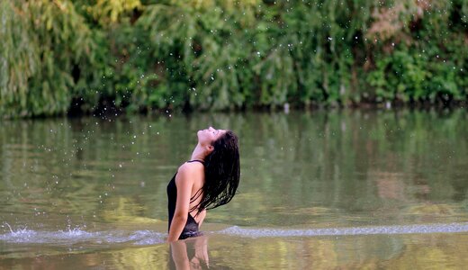 Woman girl portrait swimwear photo