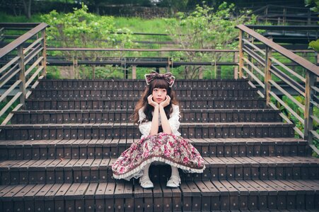 Woman girl lolita fashion