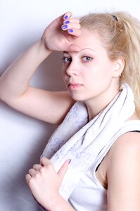 Woman girl portrait exercise