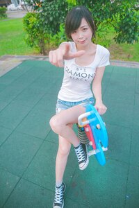 Woman girl spring rider