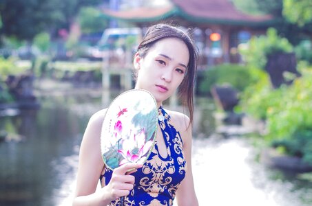 Woman girl cheongsam photo