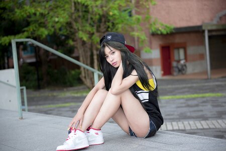 Woman girl portrait