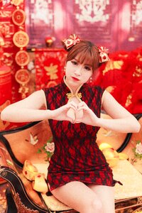 Woman girl cheongsam