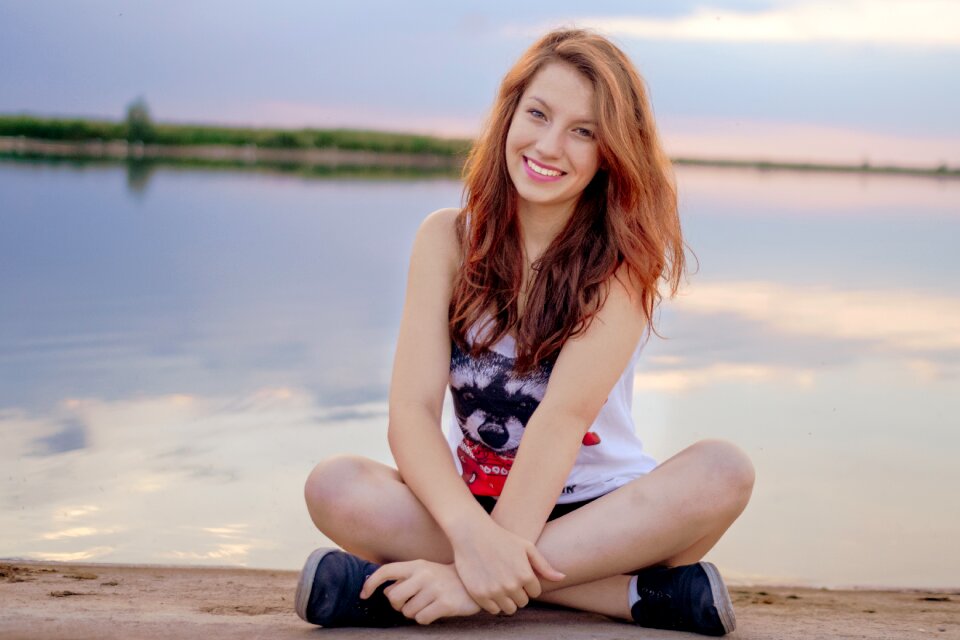 Woman girl portrait